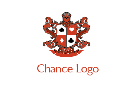 spade heart diamond club in royal crest