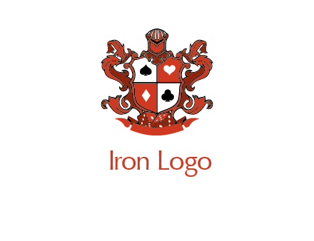 spade heart diamond club in royal crest