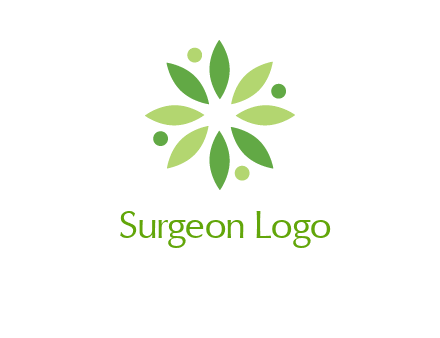 flower swoosh people employment logo