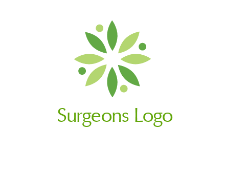 flower swoosh people employment logo