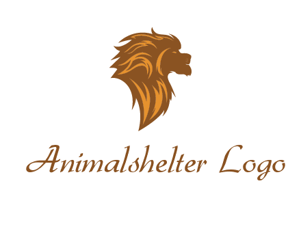 side profile lion head logo