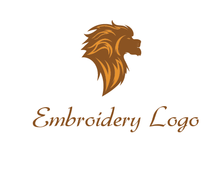 side profile lion head logo