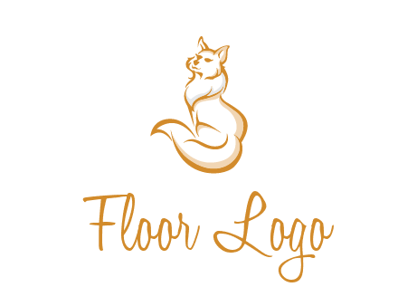 Persian cat pet logo