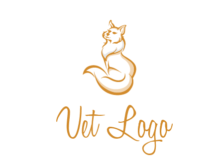 Persian cat pet logo