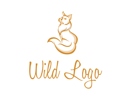 Persian cat pet logo