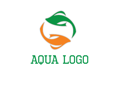 yin yang gold fish logo