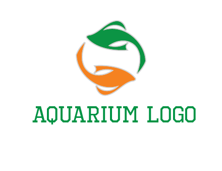 yin yang gold fish logo