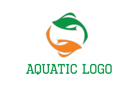 yin yang gold fish logo