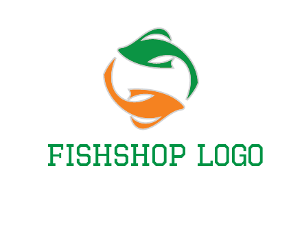 yin yang gold fish logo