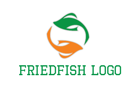 yin yang gold fish logo