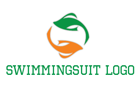 yin yang gold fish logo