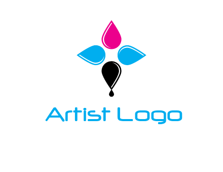 color drops in cross formation symbol