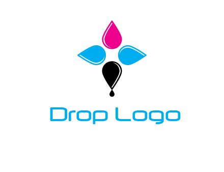 color drops in cross formation symbol