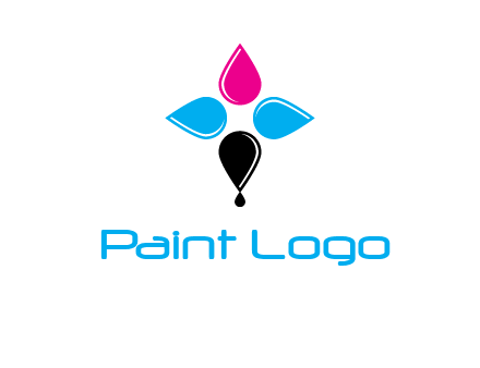 color drops in cross formation symbol