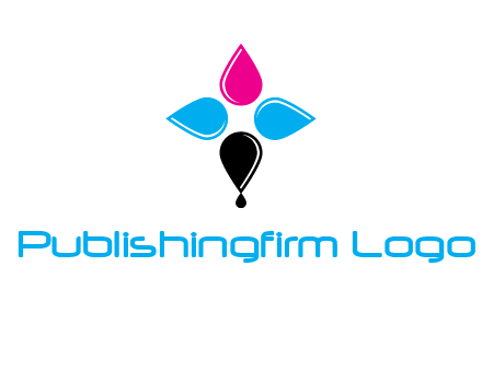 color drops in cross formation symbol