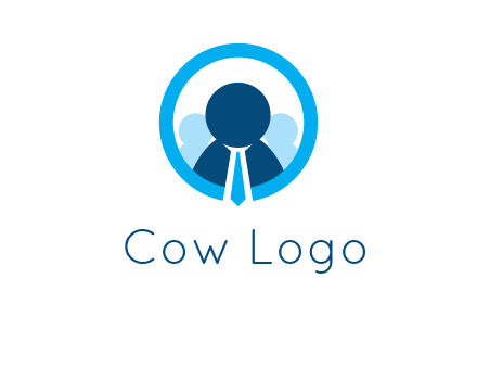 round figure man in circle logo