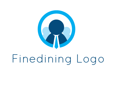 round figure man in circle logo