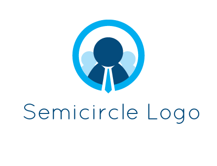 round figure man in circle logo