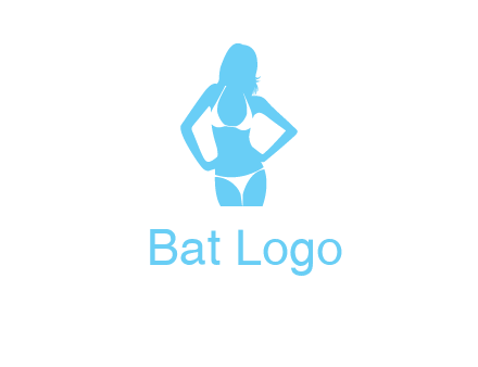 woman wearing bikini massage logo
