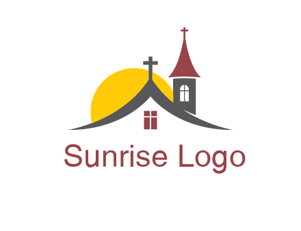 sunset on the church roof logo