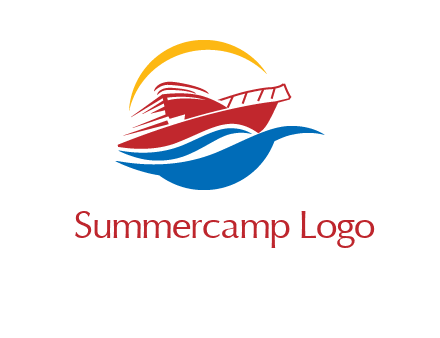 sun shining over a cruise line logo