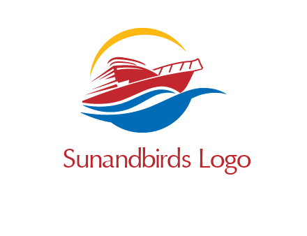 sun shining over a cruise line logo