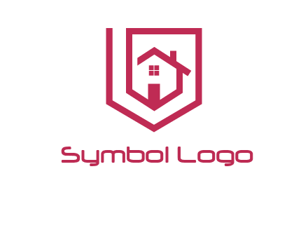 home inside shield or tag logo