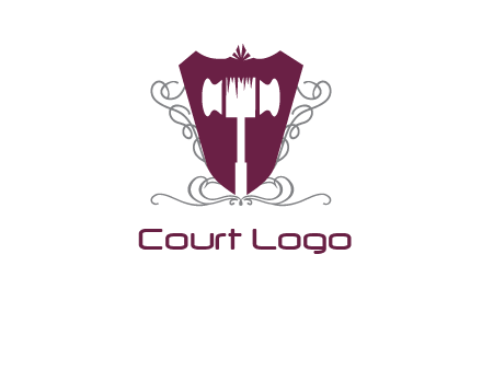 hammer in shield logo