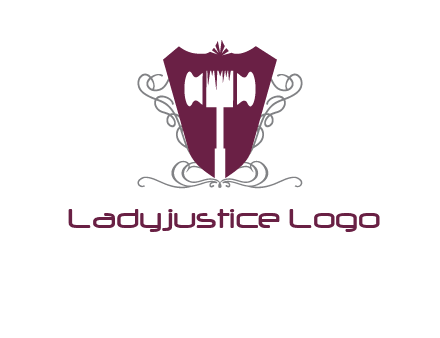 hammer in shield logo