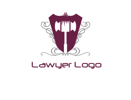 hammer in shield logo