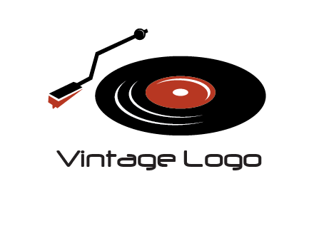 vinyl player logo