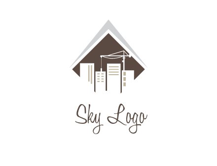 city skyline logo showing skyscrapers