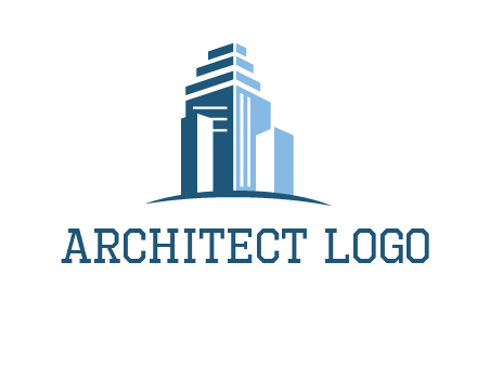 outline of skyscrapers logo