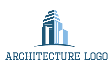 outline of skyscrapers logo