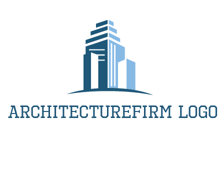 outline of skyscrapers logo