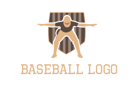 goalke sports logo with a maepern in front of shield