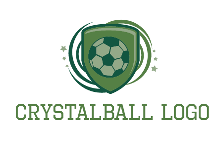 soccer ball in a shield logo