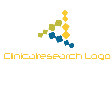 abstract triangle logo made of squares