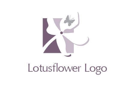 butterfly on a flower logo