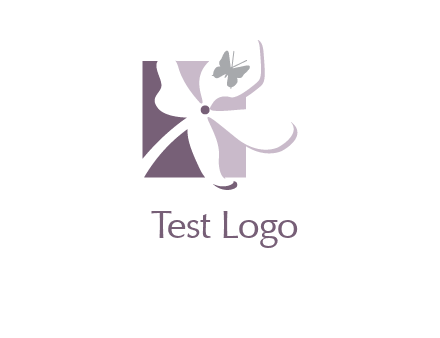 butterfly on a flower logo