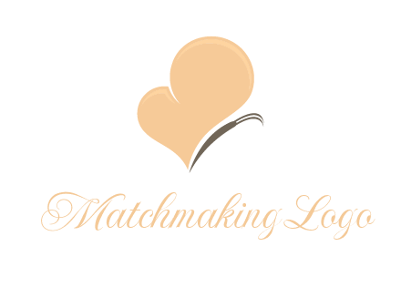 insect with heart wings logo