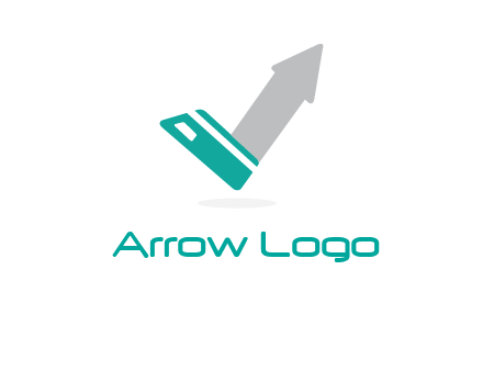 credit card and arrow logo