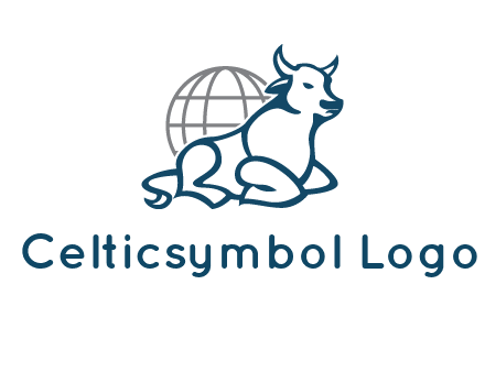 bull in front of globe logo