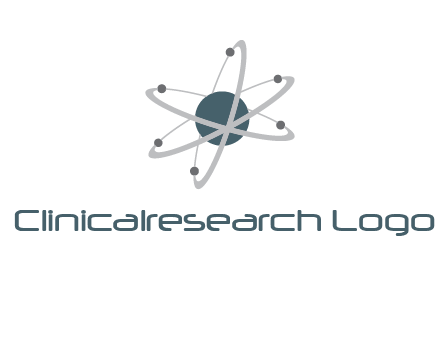 chemistry logo with atom