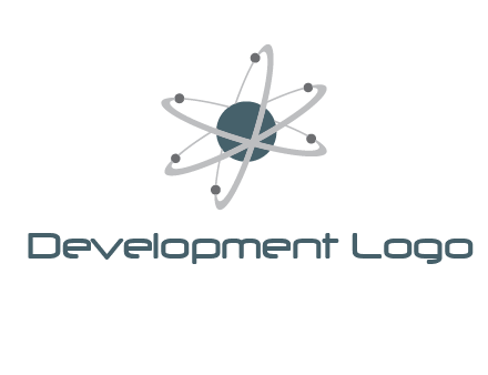 chemistry logo with atom