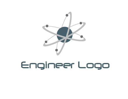 chemistry logo with atom