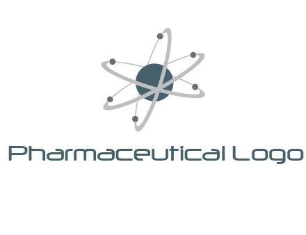 chemistry logo with atom