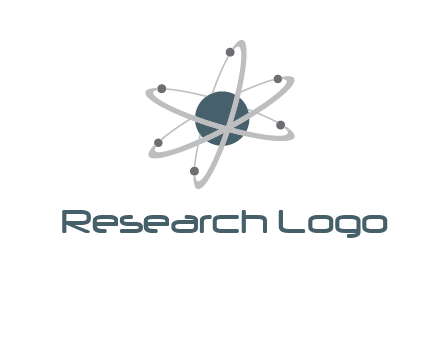 chemistry logo with atom