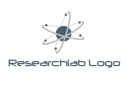chemistry logo with atom