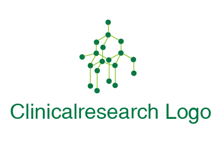 science or nuclear development logo with molecules logo